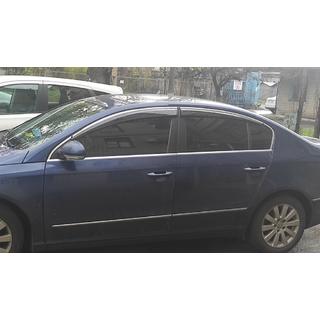 Sānu logu vēja deflektori ar hroma līsti SD (4 gab., EU, Sunplex Chrome) foto 1