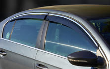 Volkswagen Passat B8 2015–2023 Logu vēja deflektori ar hromētu līsti SD (4 gab., Sunplex Chrome) foto 1