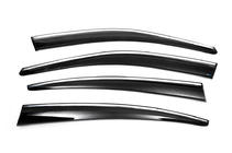 Volkswagen Passat B8 2015–2023 Logu vēja deflektori ar hromētu līsti SD (4 gab., Sunplex Chrome) foto 5