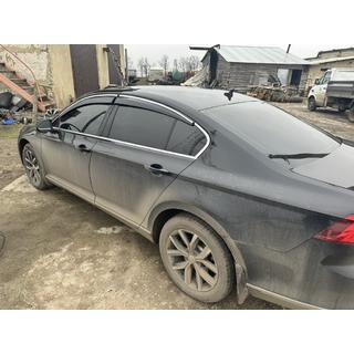 Logu vēja deflektori ar hromētu līsti SD (4 gab., Sunplex Chrome) Volkswagen Passat B8 2015–2023 foto 4