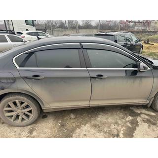 Logu vēja deflektori ar hromētu līsti SD (4 gab., Sunplex Chrome) Volkswagen Passat B8 2015–2023 foto 3