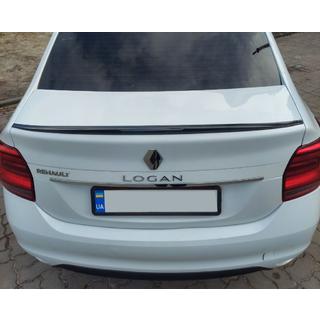 Lūpas spoileris (Sunplex, melns) (118,5 cm x 5,5 cm) Renault Logan II 2013–2022 foto 2