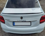 Dacia Logan II 2013–2022 Lūpas spoileris (Sunplex, melns) (118,5 cm x 5,5 cm) foto 1