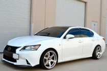 Lexus GS 2011–2020 Logu vēja deflektori ar hromētu moldinglīsti (4 gab., HIC) foto 3