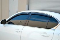 Lexus GS 2011–2020 Logu vēja deflektori ar hromētu moldinglīsti (4 gab., HIC) foto 2