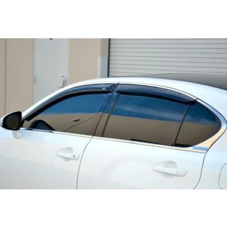 Logu vēja deflektori ar hromētu moldinglīsti (4 gab., HIC) Lexus GS 2011–2020 foto 2