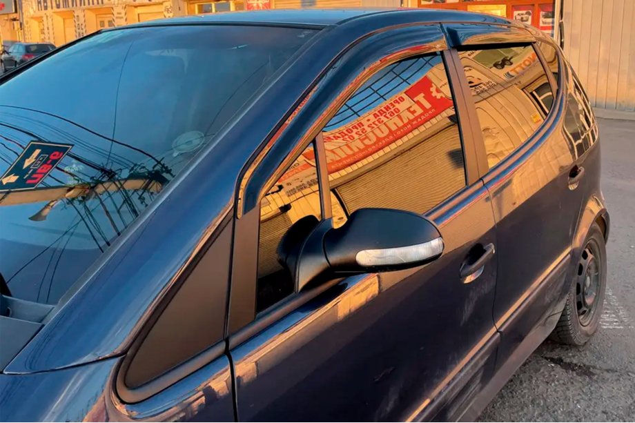 Mercedes A-slass W168 1997–2004 Logu vēja deflektori Short (4 gab., HIC) Foto 5