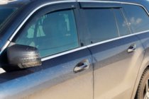 Mercedes GLE W167 2018– Logu vēja deflektori ar hromētu moldinglīsti (4 gab., HIC) foto 2
