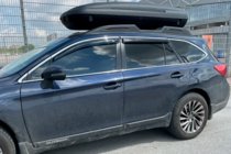 Subaru Legacy 2014–2019 Logu vēja deflektori ar hromētu līsti (4 gab., HIC) foto 1