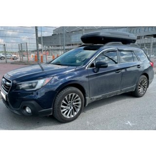 Logu vēja deflektori ar hromētu līsti (4 gab., HIC) Subaru Outback 2014–2019 foto 3