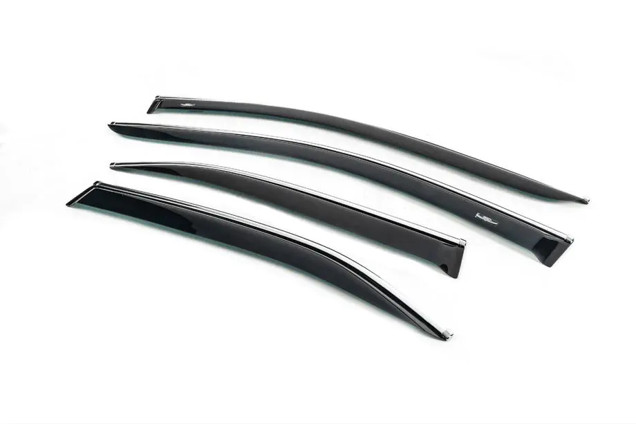Toyota Camry 2006–2011 Logu vēja deflektori ar hroma līsti (USA, 4 gab., HIC) Foto 2