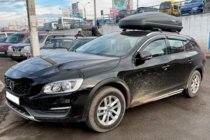 Volvo V60 2011–2018 Logu vēja deflektori ar hromētu līsti (4 gab., HIC) foto 1