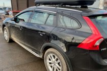 Volvo V60 2011–2018 Logu vēja deflektori ar hromētu līsti (4 gab., HIC) foto 2
