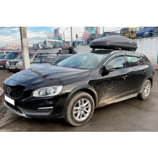 Logu vēja deflektori ar hromētu līsti (4 gab., HIC) Volvo V60 2011–2018 foto 1