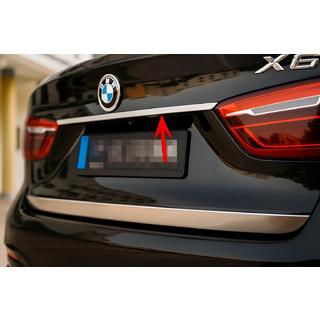 Hromēta līste virs numura zīmes BMW X6 F16 2014–2019 foto 1