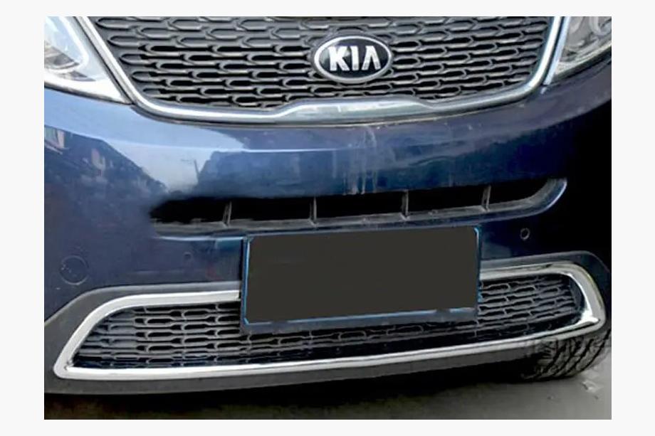 Kia Sorento II XM 2009–2014 Priekšējā bufera hroma uzlika Libao (2013+) Image