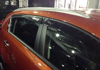 Kia Sportage 2010–2015 Logu vēja deflektori ar hromu (4 gab., Libao) foto 3