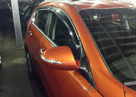 Kia Sportage 2010–2015 Logu vēja deflektori ar hromu (4 gab., Libao) foto 4