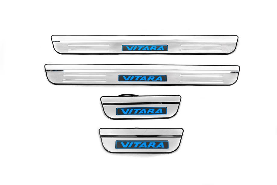 Suzuki Vitara 2015– Libao LED sliekšņu uzlikas (4 gab., nerūsējošais tērauds) Image