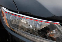Nissan X-trail T32/Rogue 2014–2021 Hroma priekšējo lukturu uzlikas Libao 2014-2016 (2 gab., plastmasa) foto 1