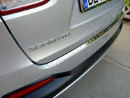 Kia Sorento III UM 2014–2020 Aizmugurējā bufera uzlika (nerūsējošais tērauds) foto 1