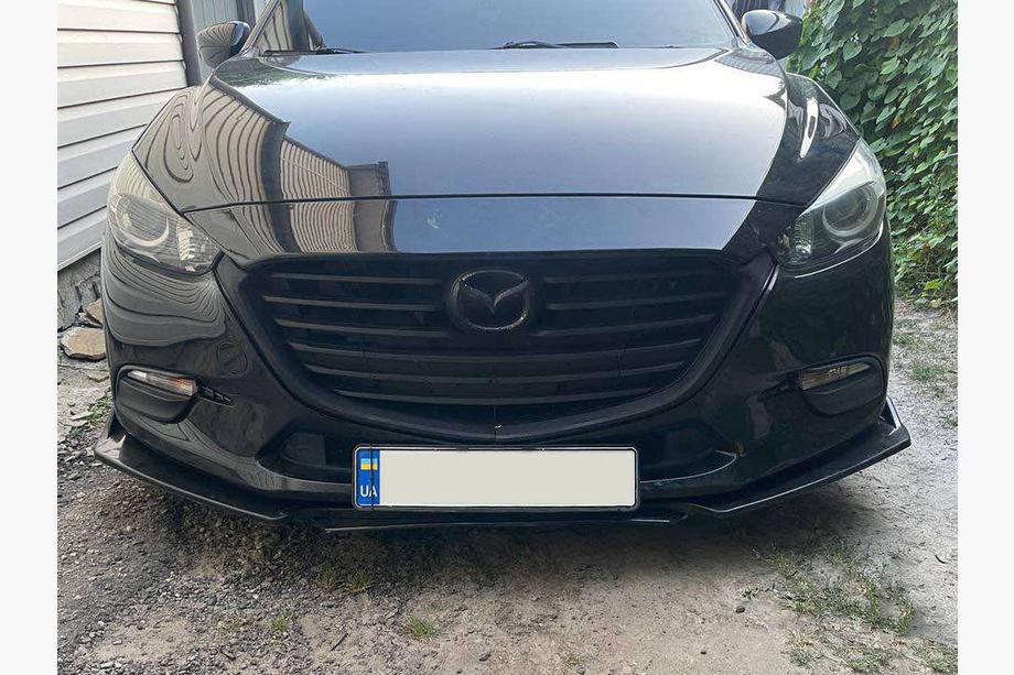 Universāls priekšējā bampera lūpas spoilers Niken Black (ABS) Foto 13