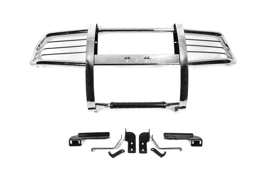 Toyota Land Cruiser 100 1998–2007 WINBO bullbar priekšējais aizsargstienis ar aizsardzību (nerūsējošais tērauds) Foto 1