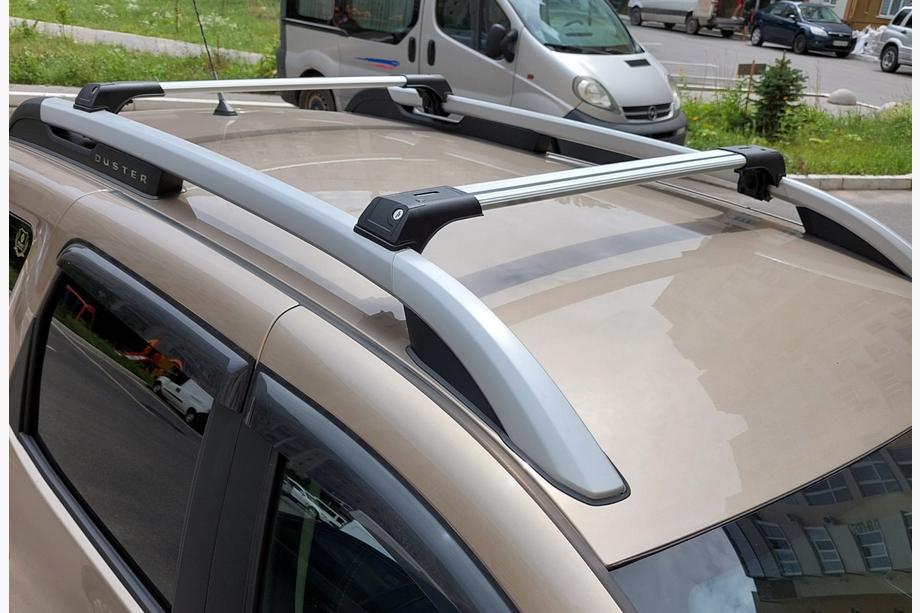 Renault Duster 2008–2017 Slēdzami šķērstieņi jumta reliņiem Skybar V1 (2014-2018, 2 gab.) 2014-2018, Melns Image