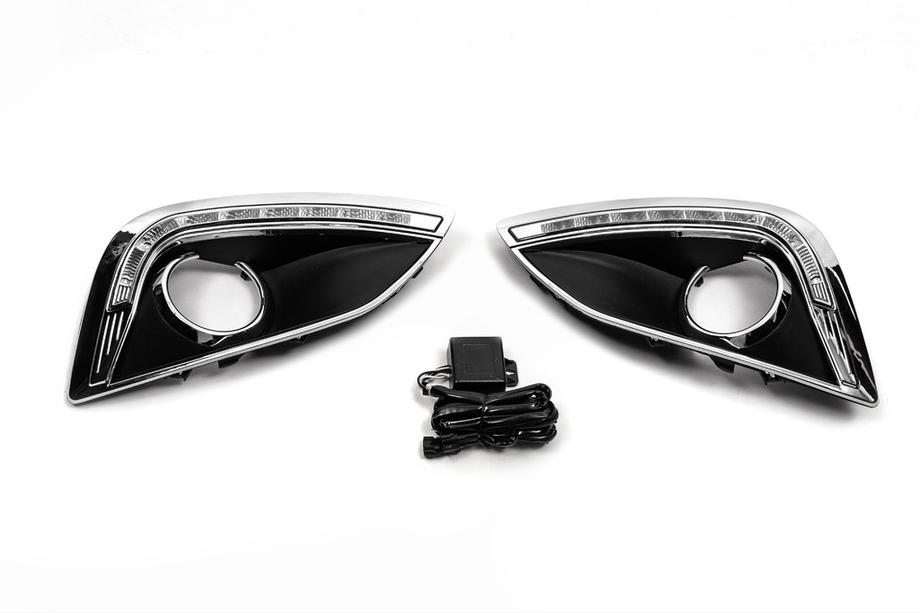 Hyundai IX-35 2010–2015 Miglas lukturu ieliktņi (2 gab., ar LED) Image