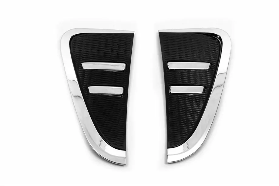 BMW X5 F15 2013–2018 Hroma/melnas spārna ventilācijas restu uzlikas (2 gab.) Foto 1