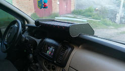 Opel Vivaro 2001–2015 Paneļa plaukts (2001-2010, melns ar sarkanu diegu) foto 7