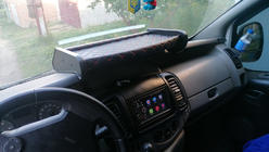 Opel Vivaro 2001–2015 Paneļa plaukts (2001-2010, melns ar sarkanu diegu) foto 5