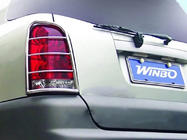 SsangYong Rexton I 2001–2017 Aizmugurējo lukturu aizsargi 2006-2012 (nerūsējošais tērauds) foto 4