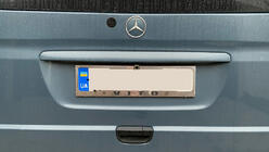 Mercedes Vito W639 2004–2014 Hromēts numura zīmes rāmītis (1 gab., nerūsējošais tērauds) foto 2