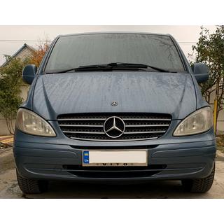 Hromēts numura zīmes rāmītis (1 gab., nerūsējošais tērauds) Mercedes Vito W639 2004–2014 foto 1