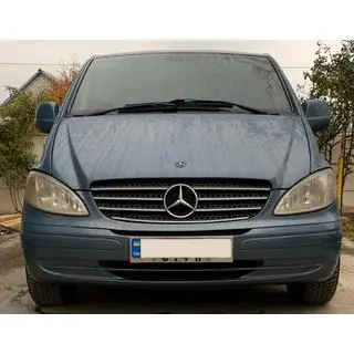 Hromēts numura zīmes rāmītis (1 gab., nerūsējošais tērauds) Mercedes Vito W639 2004–2014 foto 1