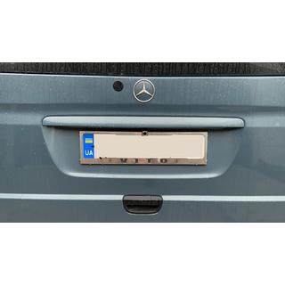 Hromēts numura zīmes rāmītis (1 gab., nerūsējošais tērauds) Mercedes Vito W639 2004–2014 foto 2