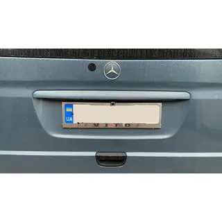 Hromēts numura zīmes rāmītis (1 gab., nerūsējošais tērauds) Mercedes Vito W639 2004–2014 foto 2