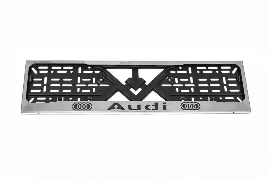 Audi Hromēts numura zīmes rāmītis Audi (1 gab., nerūsējošais tērauds) Foto 3