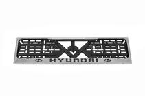 Hyundai Hromēts numura zīmes rāmītis Hyundai (1 gab., nerūsējošais tērauds) foto 2