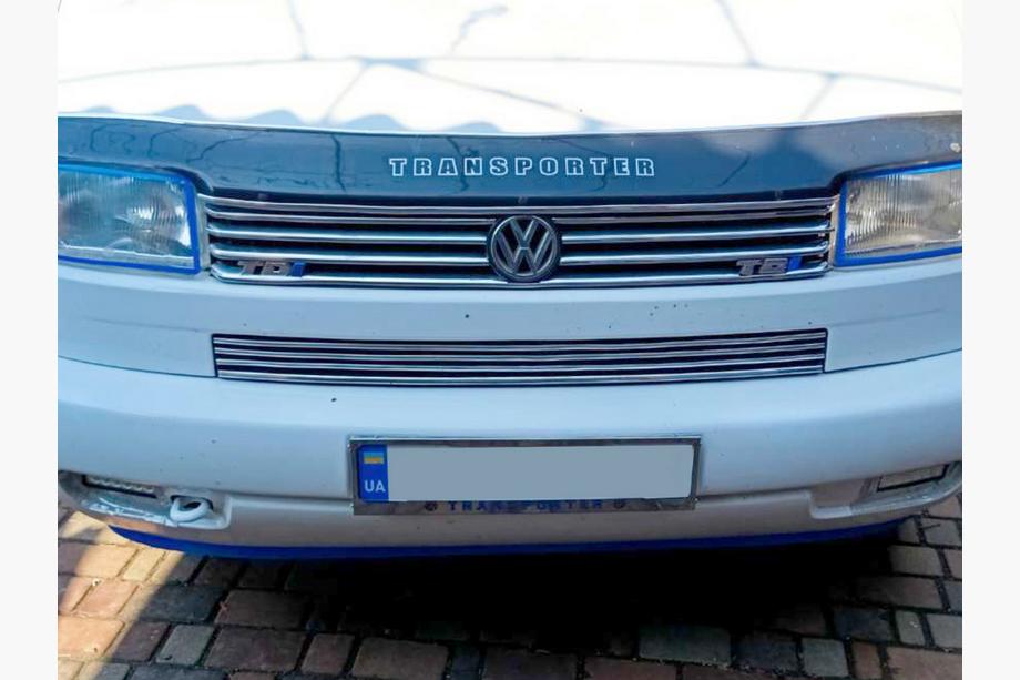 Volkswagen T4 Transporter 1990–2003 Hromēts numura zīmes rāmītis Transporter (1 gab., nerūsējošais tērauds) Foto 1