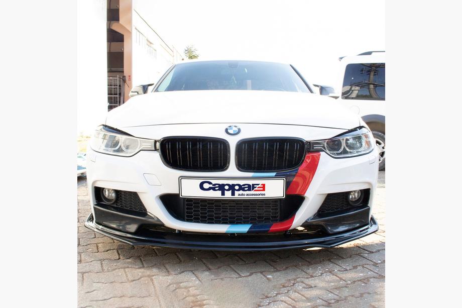 BMW 3. sērija F30/F31 2012–2019 EuroCap priekšējā bampera lūpa (melna, M-Performance) Foto 5