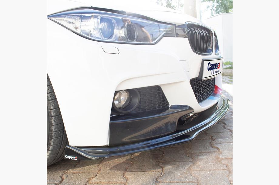 BMW 3. sērija F30/F31 2012–2019 EuroCap priekšējā bampera lūpa (melna, M-Performance) Foto 2