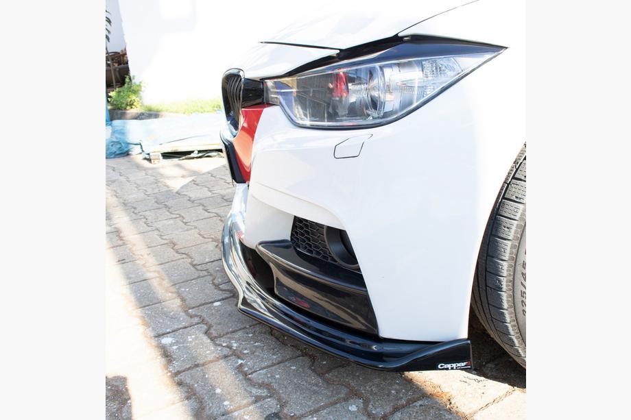 BMW 3. sērija F30/F31 2012–2019 EuroCap priekšējā bampera lūpa (melna, M-Performance) Foto 3
