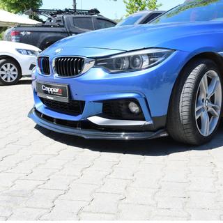 Priekšējā bampera lūpa M-Sport (melna) BMW 4 sērija F32/F33/F36 2012–2020 foto 2
