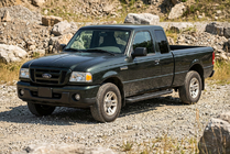 Ford Ranger 2002–2006 Sānu sliekšņi Allmond Black (2 gab., alumīnijs) foto 1