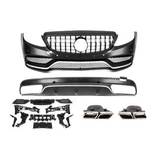 Virsbūves komplekts ar difuzoru V1 (AMG C63-designs 2014-2018) Mercedes C-сlass W205 2014–2021 foto 1