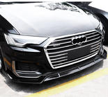 Audi A6 C8 2018–2025 Priekšējā bampera lūpa (melna) foto 2