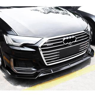Priekšējā bampera lūpa (melna) Audi A6 C8 2018–2025 foto 2