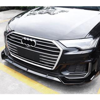 Priekšējā bampera lūpa (melna) Audi A6 C8 2018–2025 foto 1